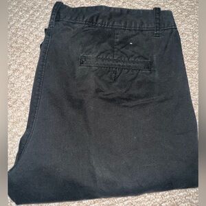 Gap flat front black pants, 35x30
